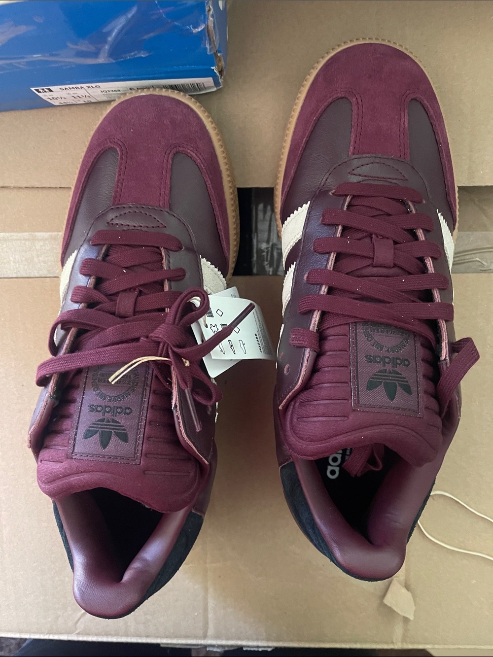 adidas Samba XLG Athletic Shoe Sneaker - Maroon & White - Picture 6 of 6